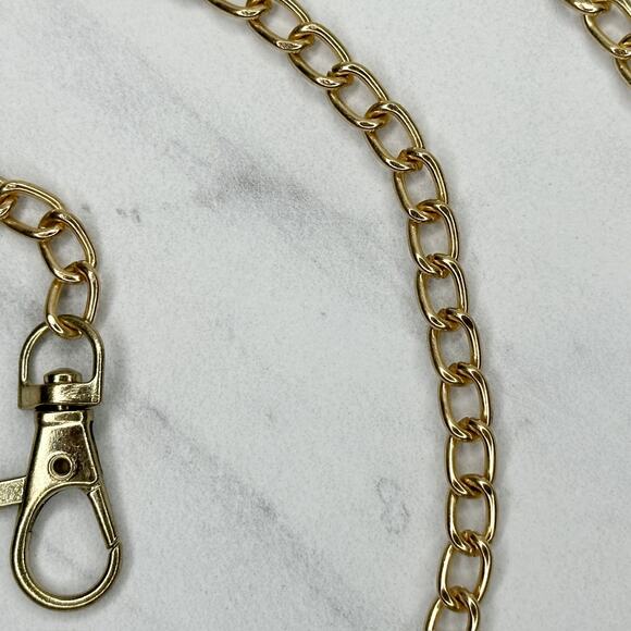 Gold Tone Chain Link Purse Handbag Bag Replacement Strap ✨ - Picture 10 of 12